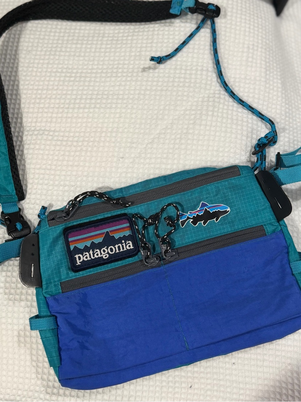Patagonia Wader Work Station Crossbody Bag-Teal. NWOT